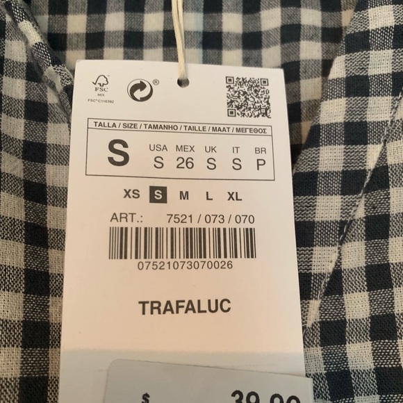 Zara Gingham Blouse - Picture 3 of 4